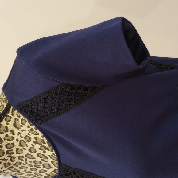 Laundry by Shelli Segal Knee Length Cap Sleeve Ladies Dress Size:10 Color:Navy - Picture 8 of 12